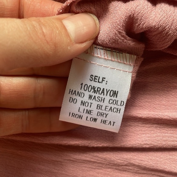 NWT Bluivy True Wrap Pink Flutter Sleeve Maxi Dress M/L - Picture 9 of 9